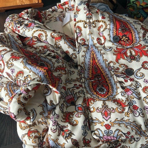 MARA HOFFMAN LEVINE PAISLEY QUILTED COAT S - Picture 2 of 5